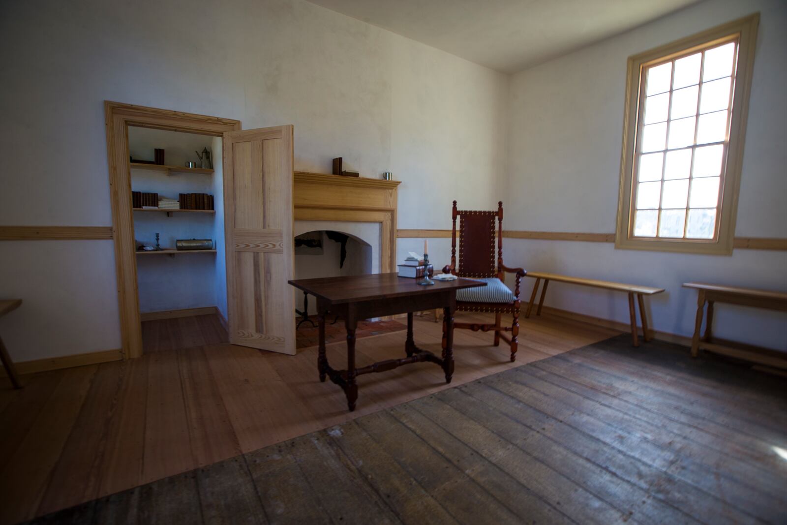 The classroom of the Williamsburg Bray School on Wednesday, Oct 30, 2024 in Williamsburg, Va. (AP Photo/John C. Clark)