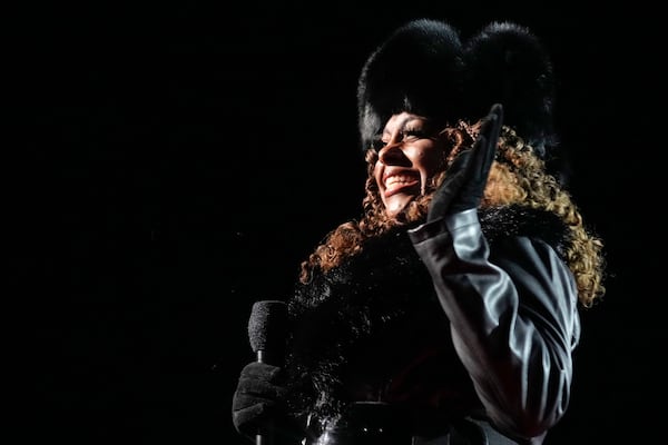 FILE - Ledisi performs after President Joe Biden and first lady Jill Biden lit the National Christmas Tree on the Ellipse, near the White House, Nov. 30, 2023, in Washington. (AP Photo/Andrew Harnik, File)