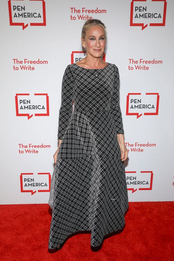 Actor Sarah Jessica Parker attends the PEN America Spring Literary Gala at The American Museum of Natural History on Thursday, May 15, 2025, in New York. (Photo by Andy Kropa/Invision/AP)