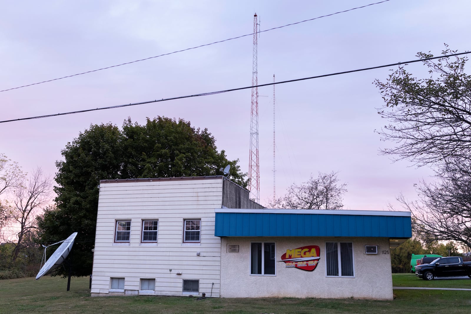 Radio station La Mega 101.7 FM in Allentown, Pa., Tuesday, Oct. 15, 2024. (AP Photo/Ryan Collerd)