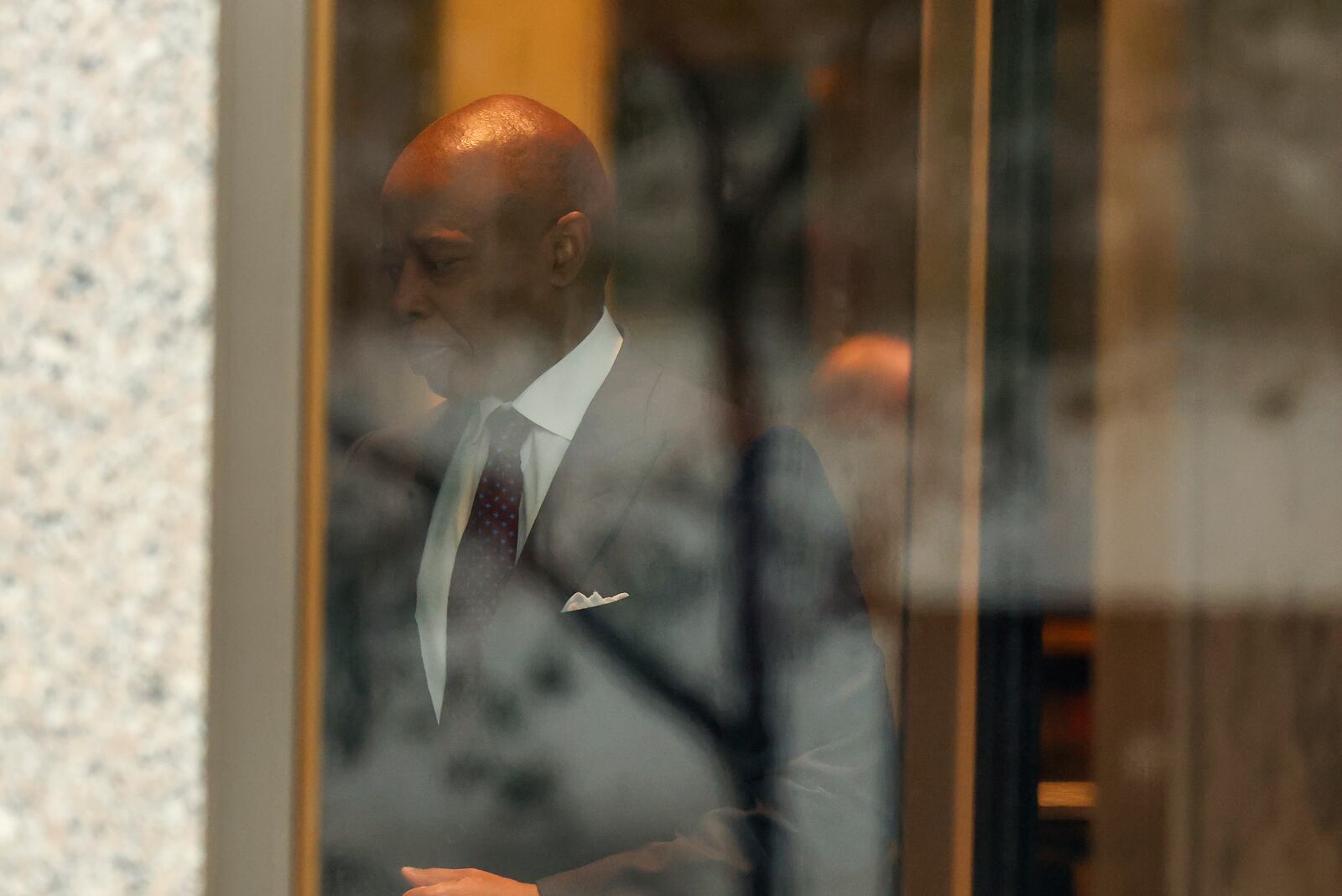 New York City mayor Eric Adams walks through security screening upon arriving at Manhattan federal court, Friday, Sept. 27, 2024, in New York. (AP Photo/Yuki Iwamura)