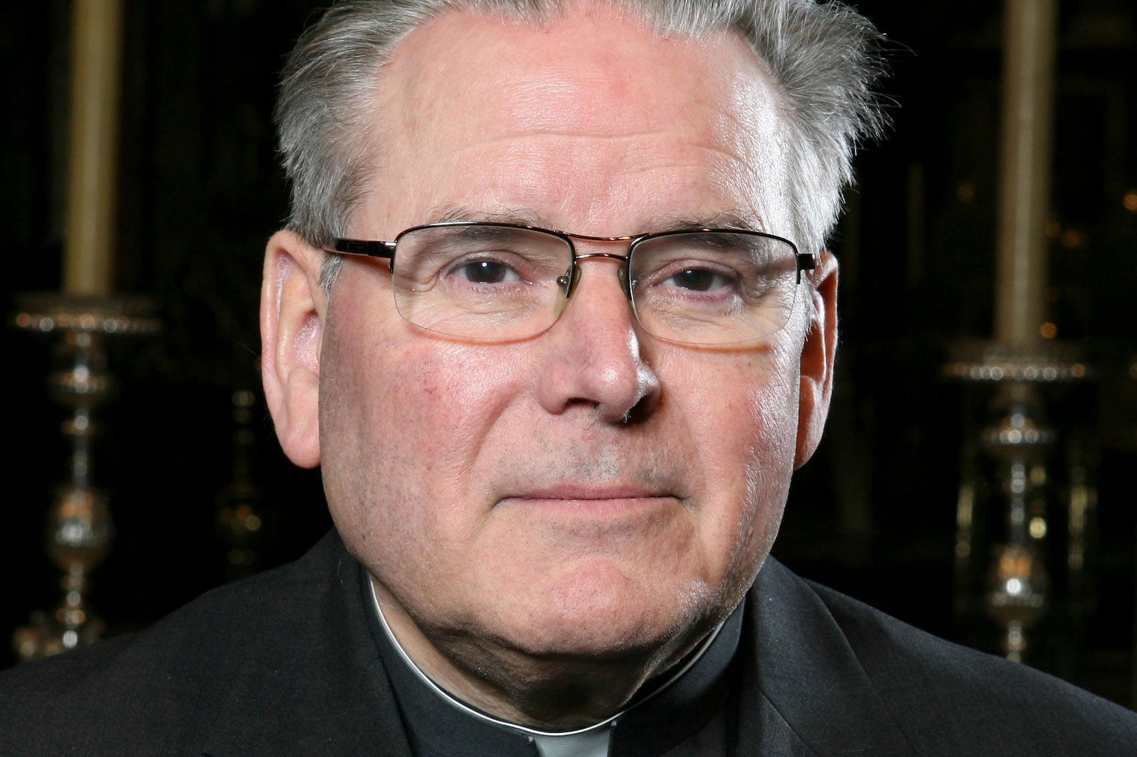 FILE - Bishop of Bruges Roger Vangheluwe, in Bruges, Belgium, on Feb. 15, 2007. (AP Photo/Peter Maenhoudt, File)