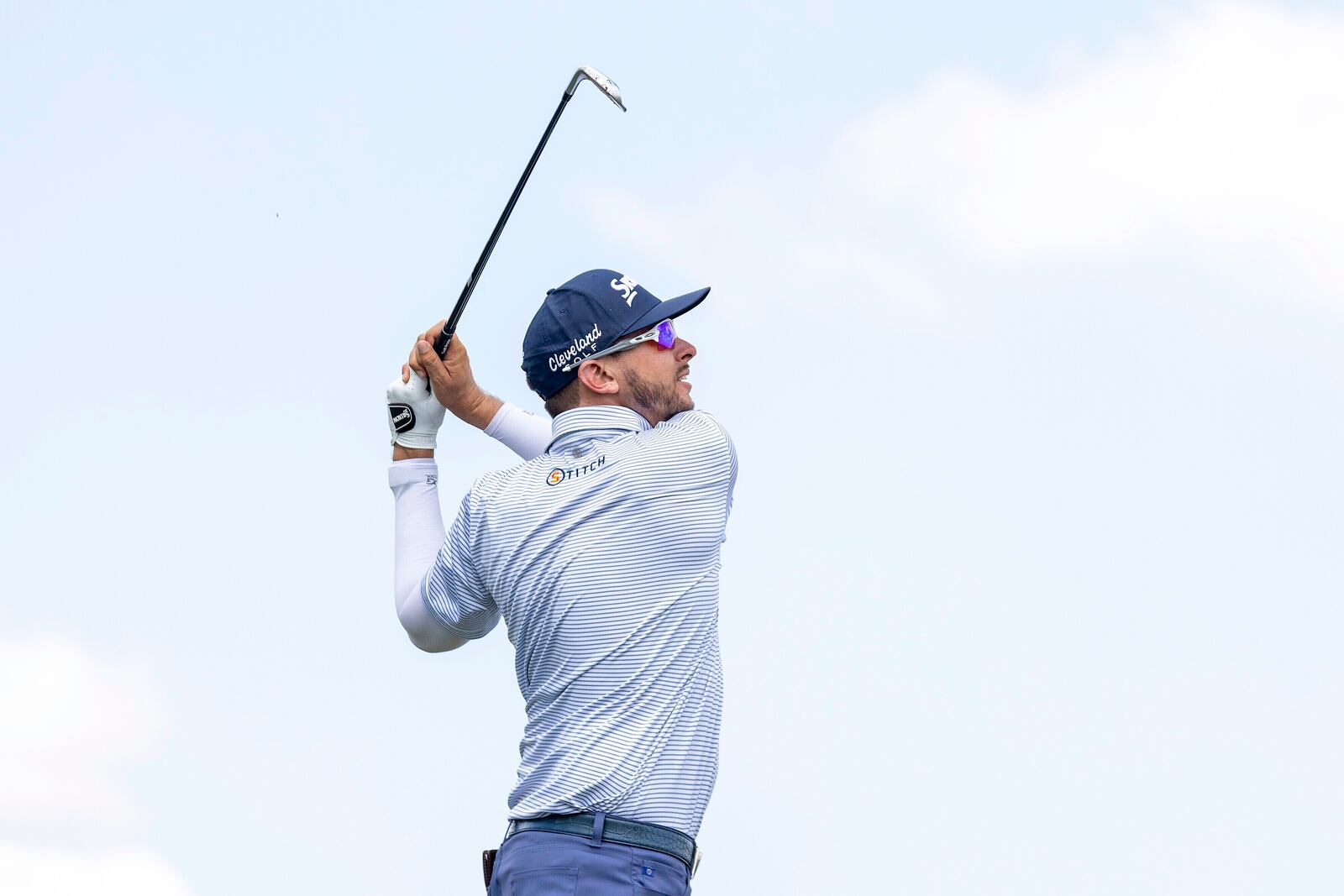 Legion XIII alternate John Catlin hits from the 11th tee during the semifinals of LIV Golf Team Championship Dallas at Maridoe Golf Club, Saturday, Sept. 21, 2024, in Carrollton, Texas. (LIV Golf via AP)