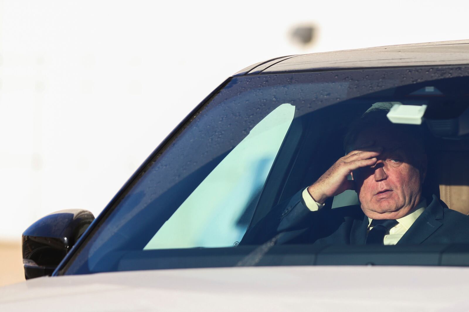 James Jacobson leaves in a vehicle outside of the federal courthouse after his arraignment on sex trafficking and interstate prostitution charges connected to the former CEO of Abercrombie & Fitch, Friday, Oct. 25, 2024, in Central Islip, N.Y. (AP Photo/Heather Khalifa)