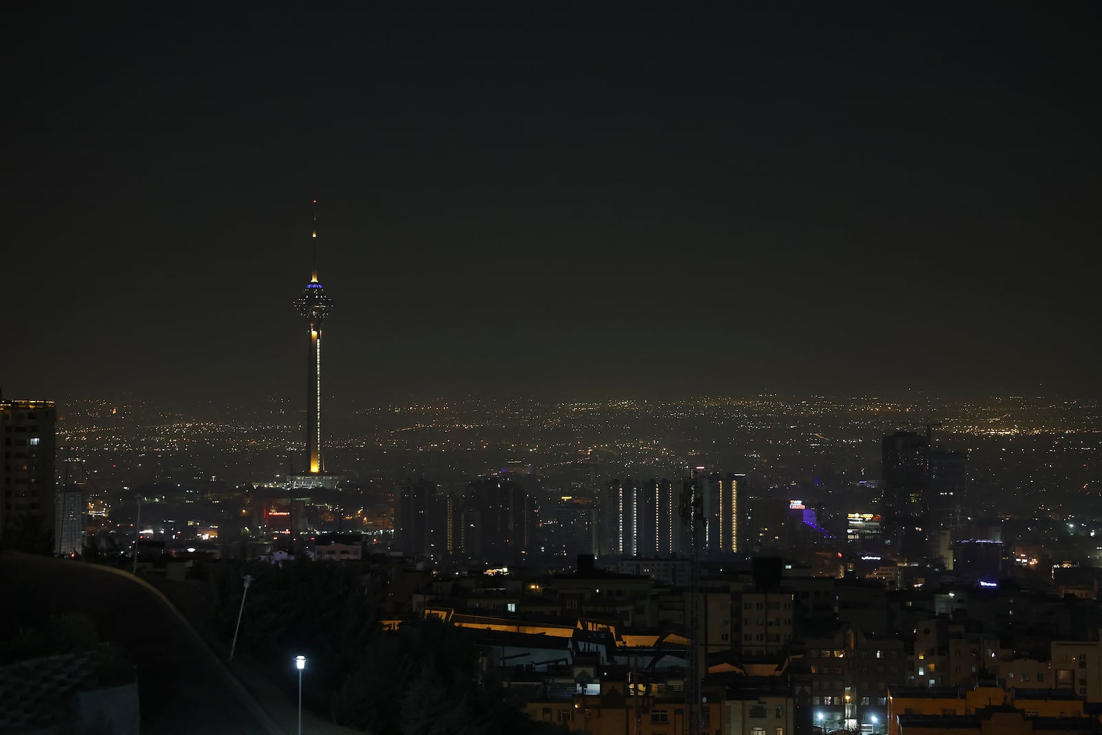 A view of Tehran capital of Iran is seen, early Saturday, Oct. 26, 2024. (AP Photo/Vahid Salemi)