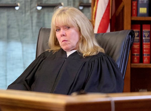 Judge Beverly Cannone looks on during the Karen Read trial at Norfolk Superior Court, Tuesday, May 6, 2025, in Dedham, Mass. (Matt Stone /The Boston Herald via AP, Pool)
