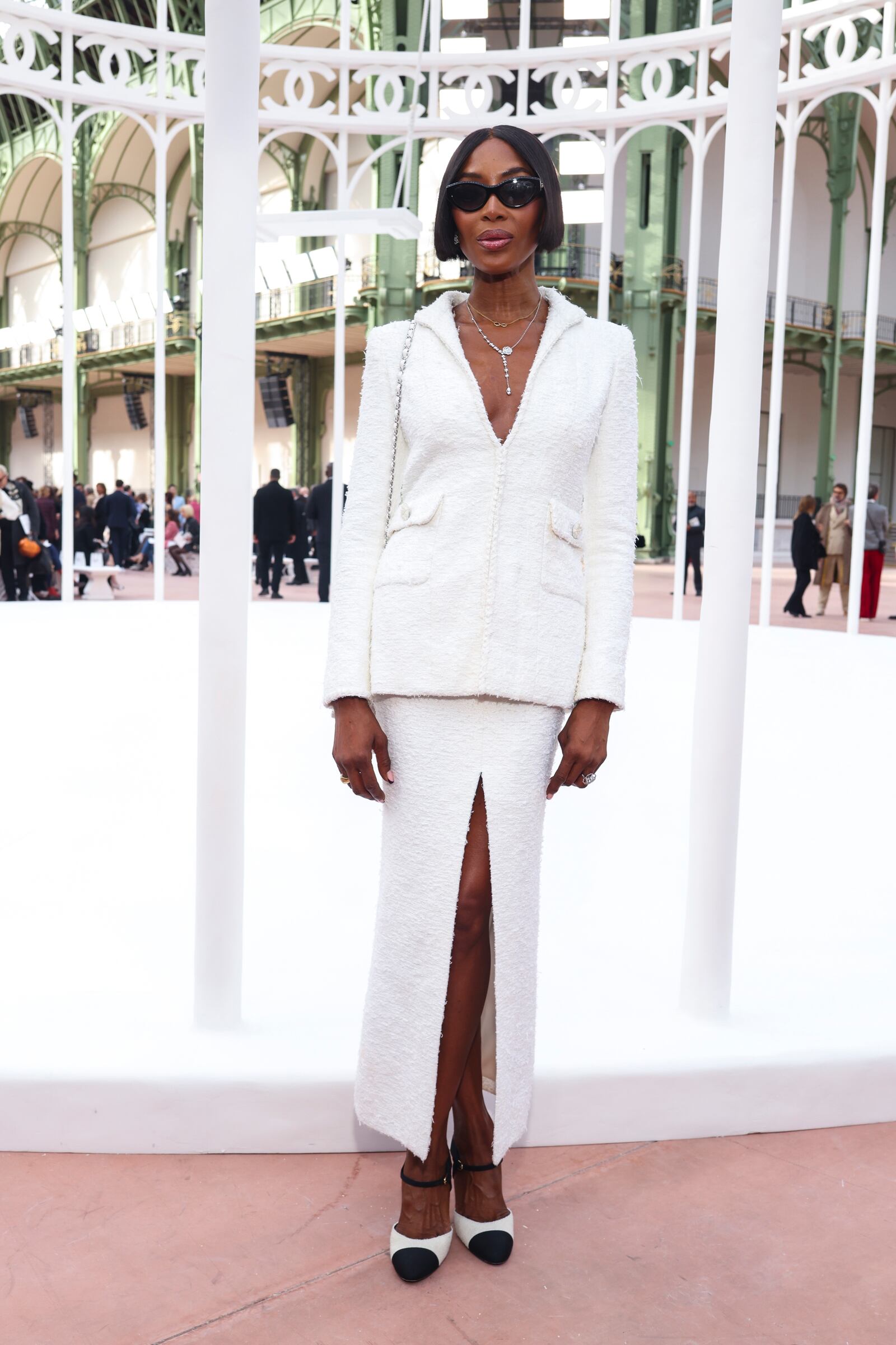 Naomi Campbell attends the Chanel Spring/Summer 2025 collection presented Tuesday, Oct. 1, 2024, in Paris. (Photo by Vianney Le Caer/Invision/AP)