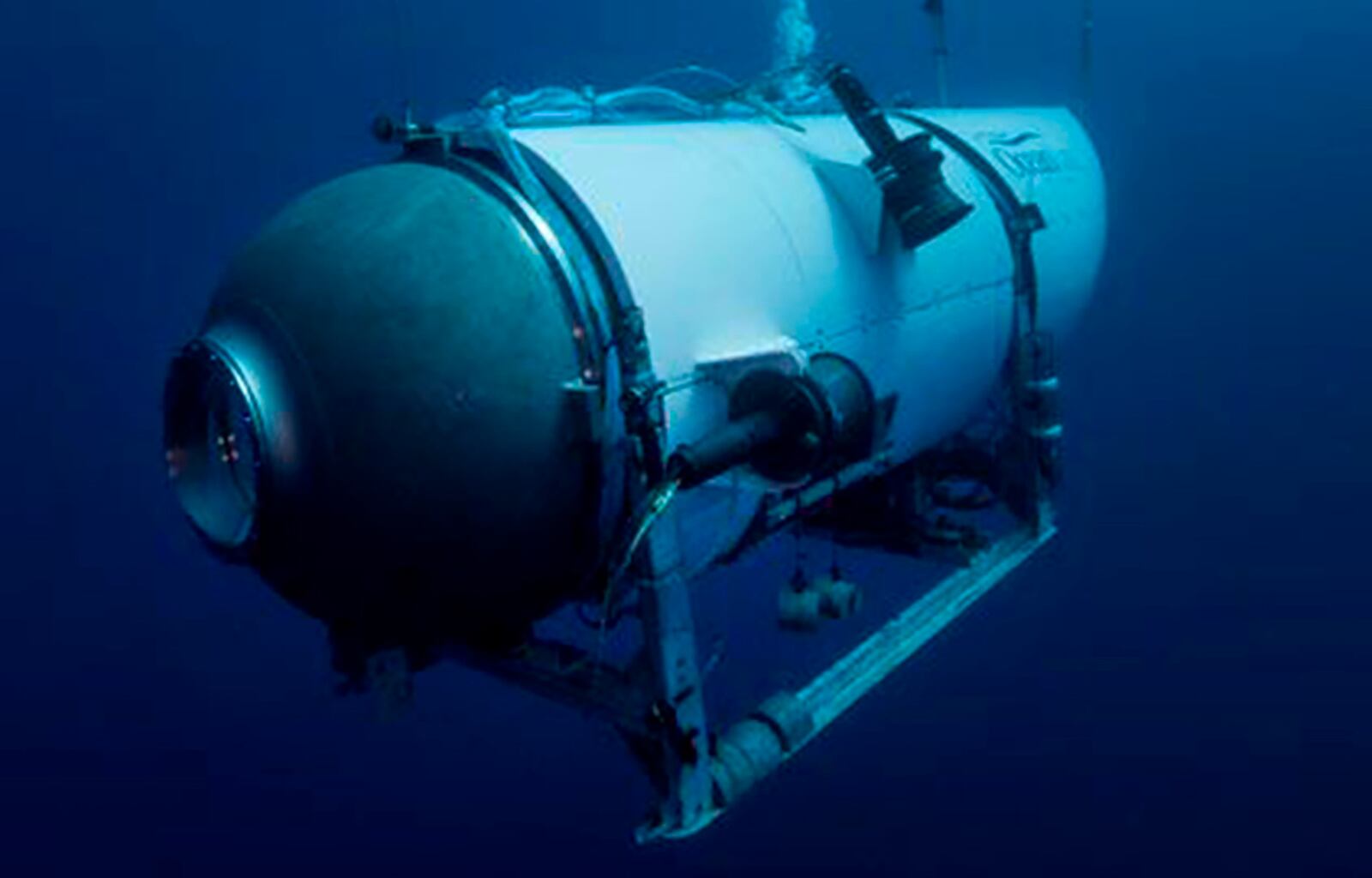 FILE - This undated image provided by OceanGate Expeditions in June 2021 shows the company's Titan submersible. (OceanGate Expeditions via AP, File)