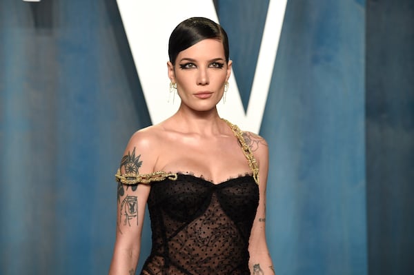 FILE - Halsey appears at the Vanity Fair Oscar Party in Beverly Hills, Calif., on March 27, 2022. (Photo by Evan Agostini/Invision/AP, File)