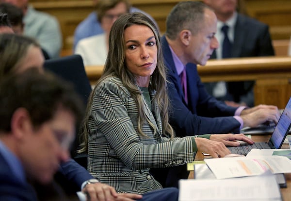 Karen Read looks on during her trial at Norfolk Superior Court, Tuesday, May 6, 2025, in Dedham, Mass. (Matt Stone /The Boston Herald via AP, Pool)