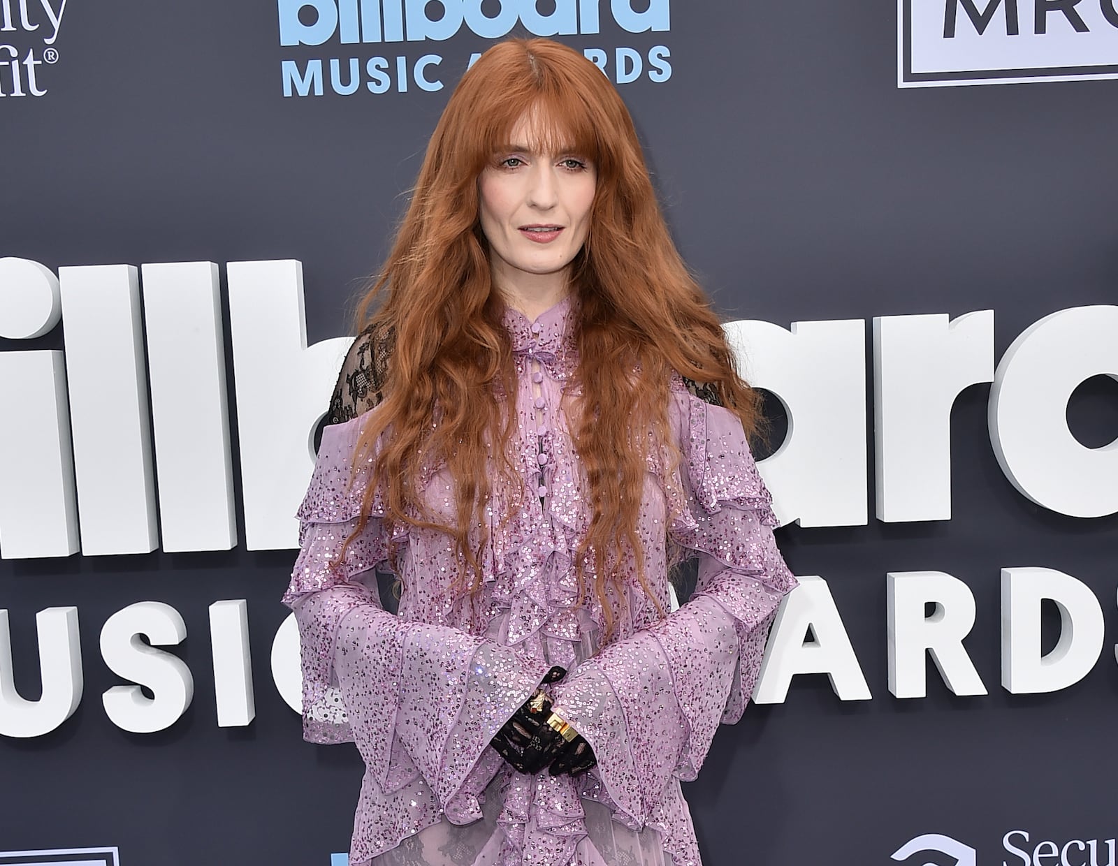 FILE - Florence Welch arrives at the Billboard Music Awards on Sunday, May 15, 2022, at the MGM Grand Garden Arena in Las Vegas. (Photo by Jordan Strauss/Invision/AP)