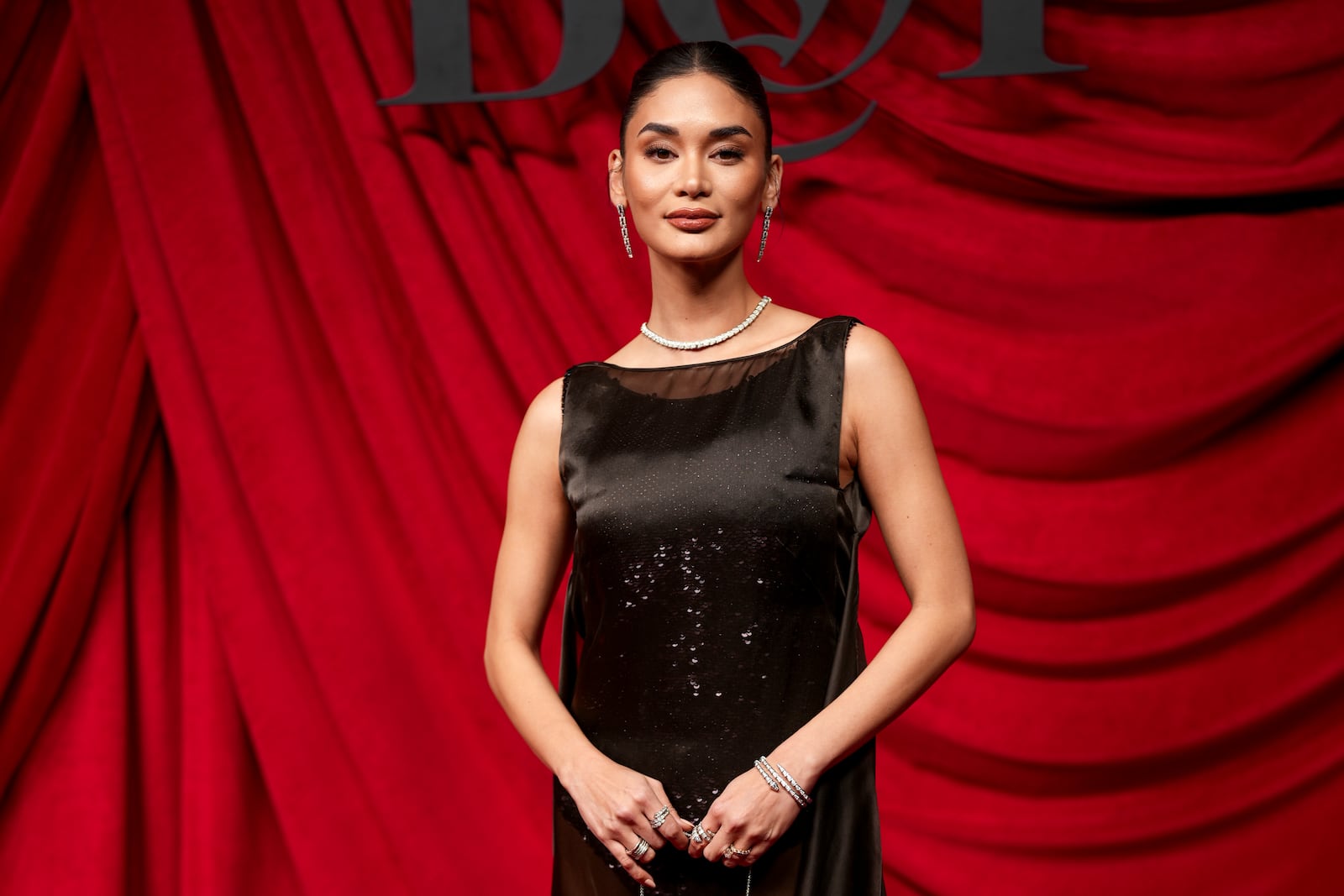 Pia Wurtzbach attends the BoF 500 Gala held at the Shangri-La Hotel during Paris Fashion Week on Saturday, Sept. 28, 2024, in Paris. (Photo by Scott A Garfitt/Invision/AP)