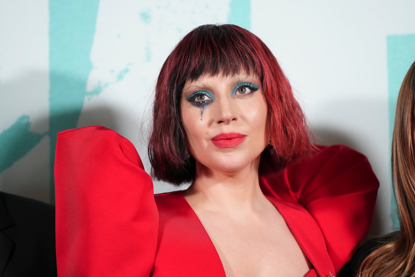 Lady Gaga poses for photographers upon arrival at the premiere for the film 'Joker: Folie A Deux' on Wednesday, Sept. 25, 2024, in London. (Photo by Scott A Garfitt/Invision/AP)