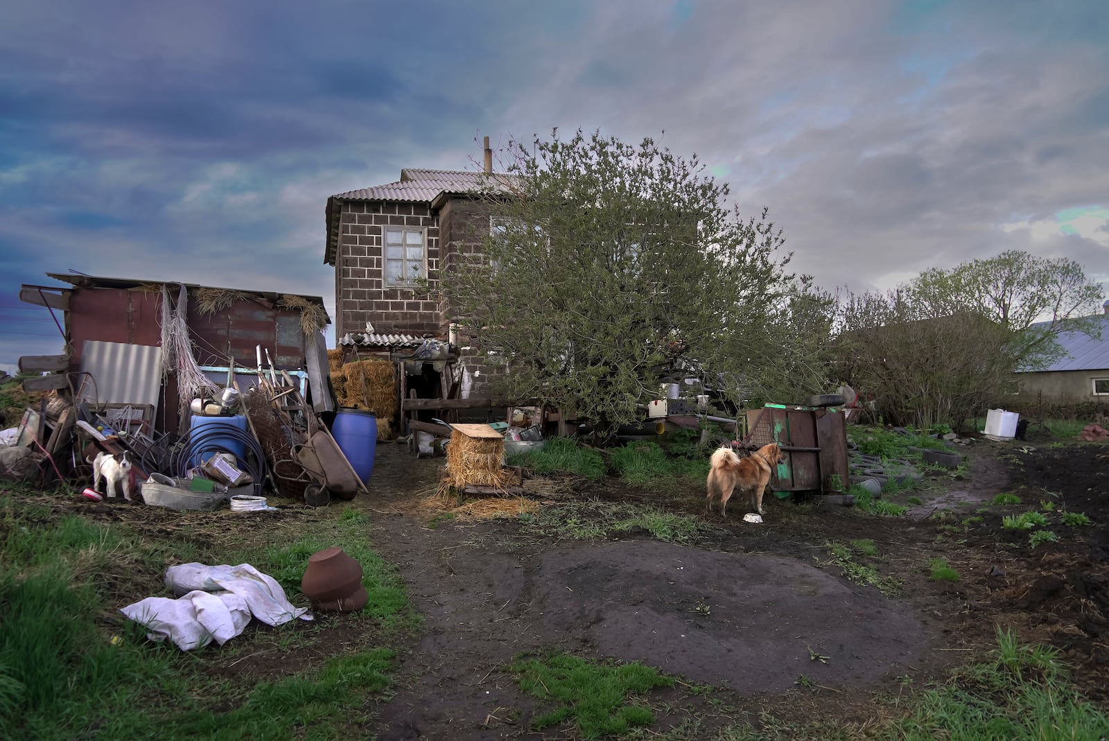 Yuri Strukov's house in the remote mountain village of Orlovka, Georgia, Saturday, May 4, 2024. (AP Photo/Kostya Manenkov)