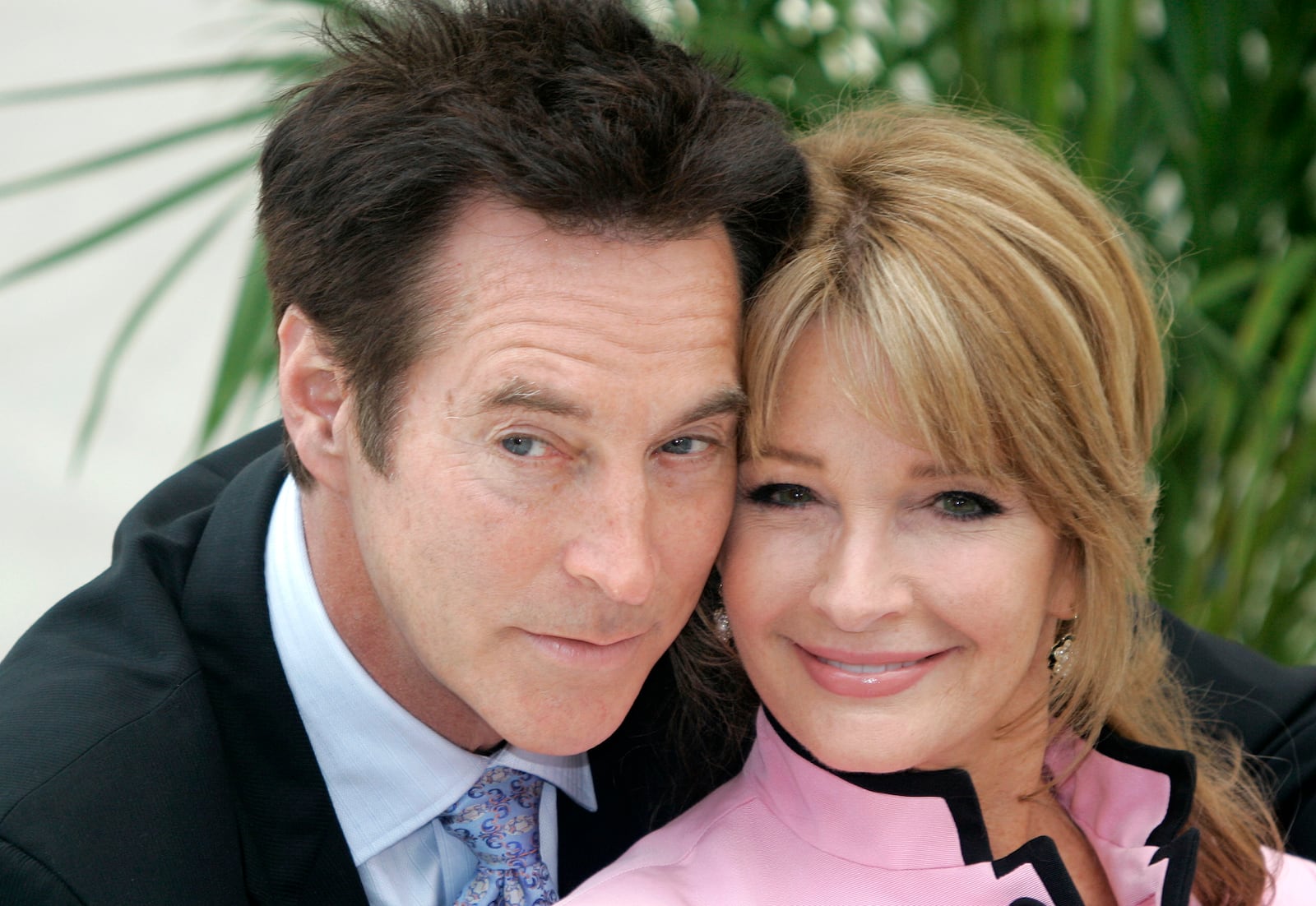 FILE - Actors Drake Hogestyn, left, and Deidre Hall, from the daytime series "Days of Our Lives," pose during the 48th Monte Carlo television festival in Monaco on June 10, 2008. Hogestyn, who played John Black for nearly four decades, has died from pancreatic cancer at age 70. (AP Photo/Lionel Cironneau, File)