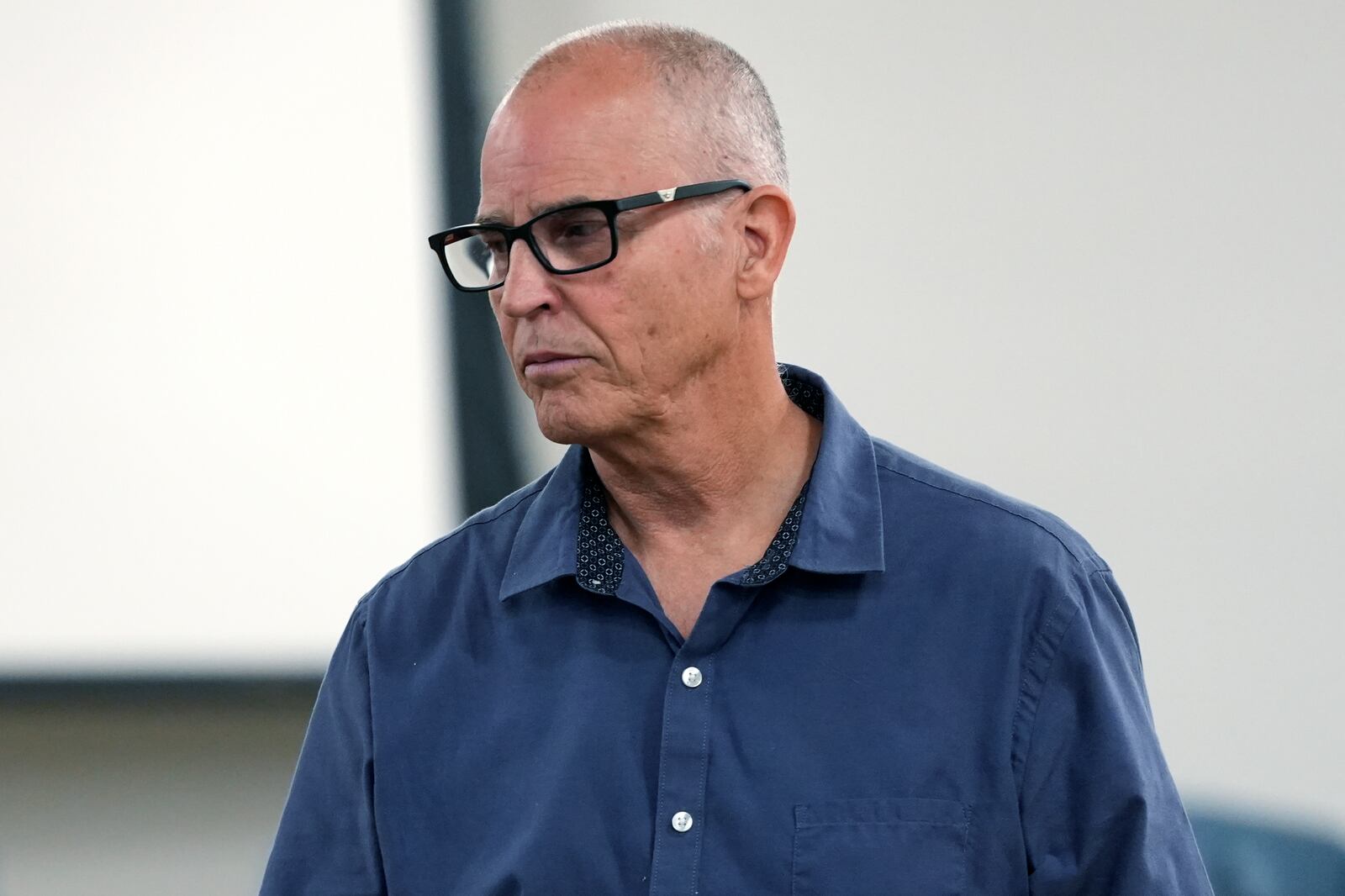 Dave Dyer, an engineer based at the University of Washington Applied Physics Lab, departs after testifying at the Titan marine board of investigation hearing inside the Charleston County Council Chambers Friday, Sept. 20, 2024, in North Charleston, S.C. (Corey Connor via AP, Pool)