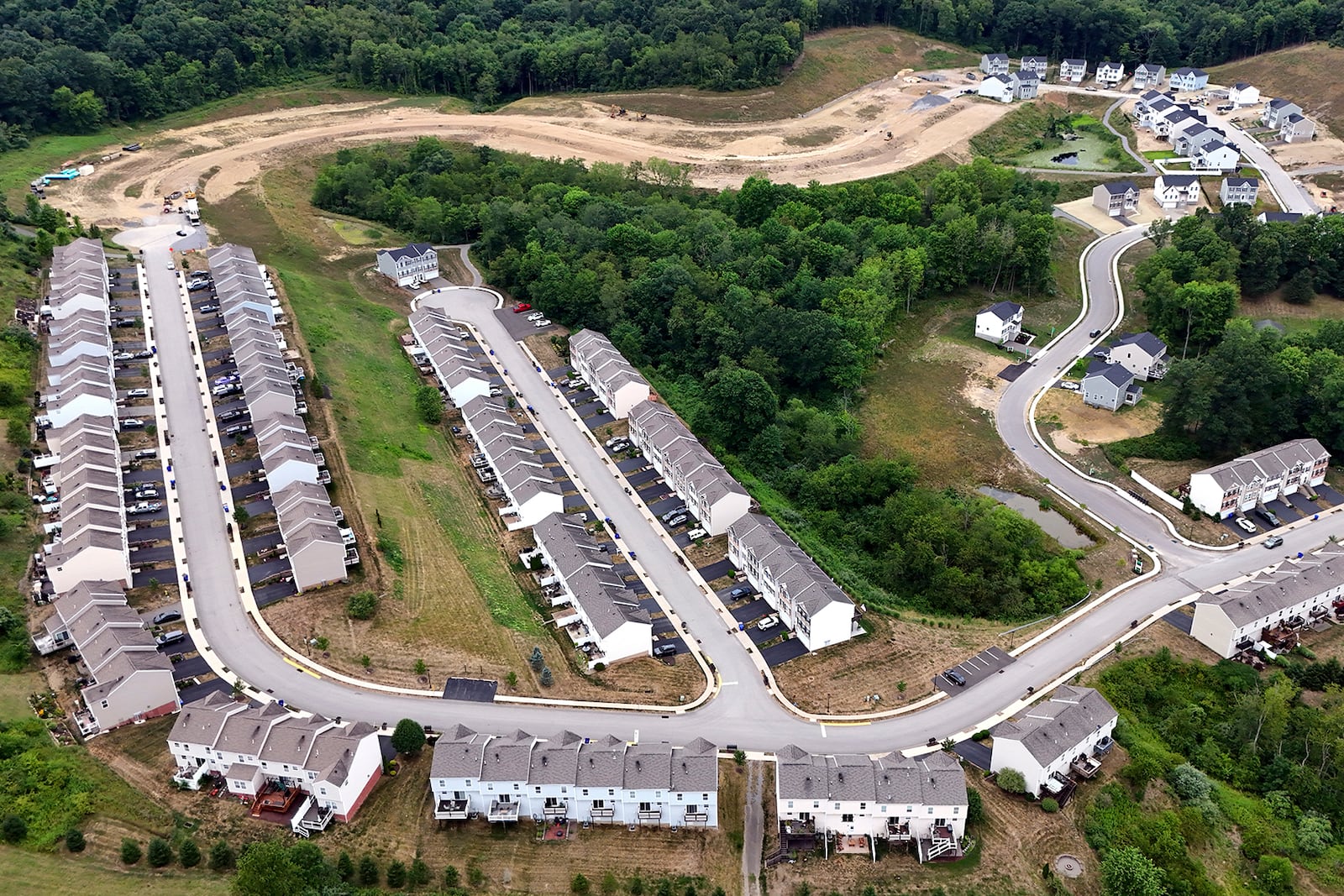 FILE - A housing development in Jackson Township, Pa., is shown on July 11, 2024. (AP Photo/Gene J. Puskar, File)