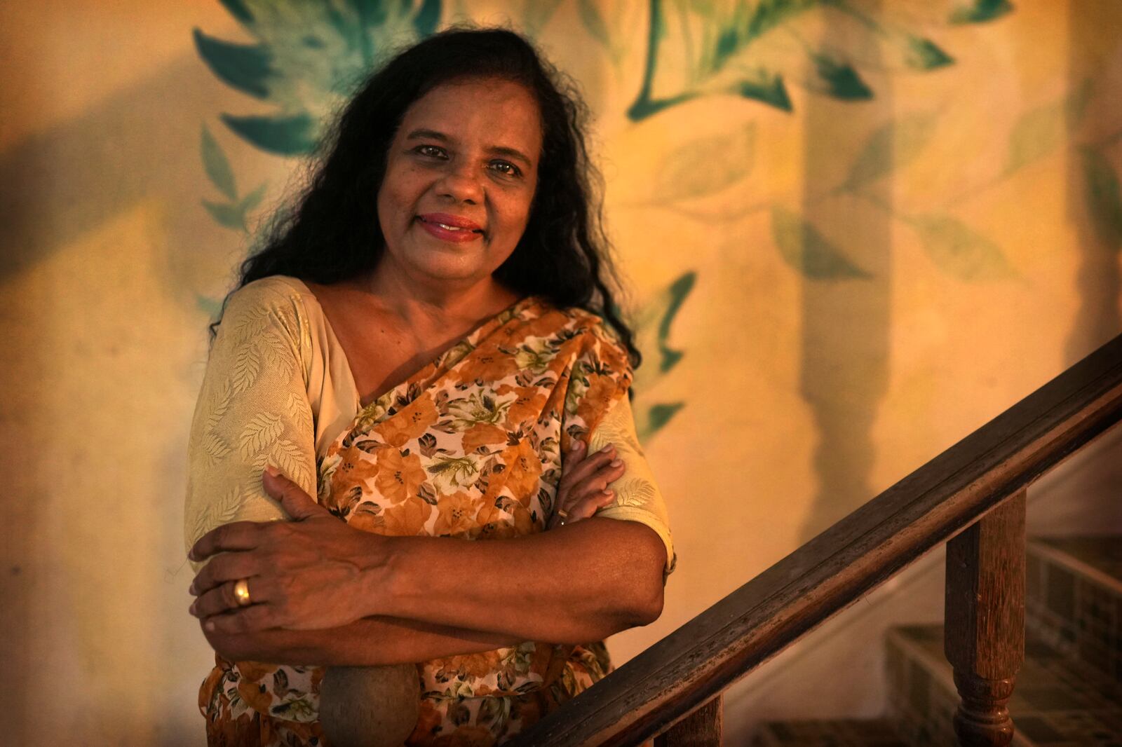 Ajantha Perera, an academic and scientist, who in 2019 was the first woman to run for president in 20 years, poses for a photograph, in Colombo, Sri Lanka, Monday, Sept. 16, 2024. (AP Photo/Rajesh Kumar Singh)