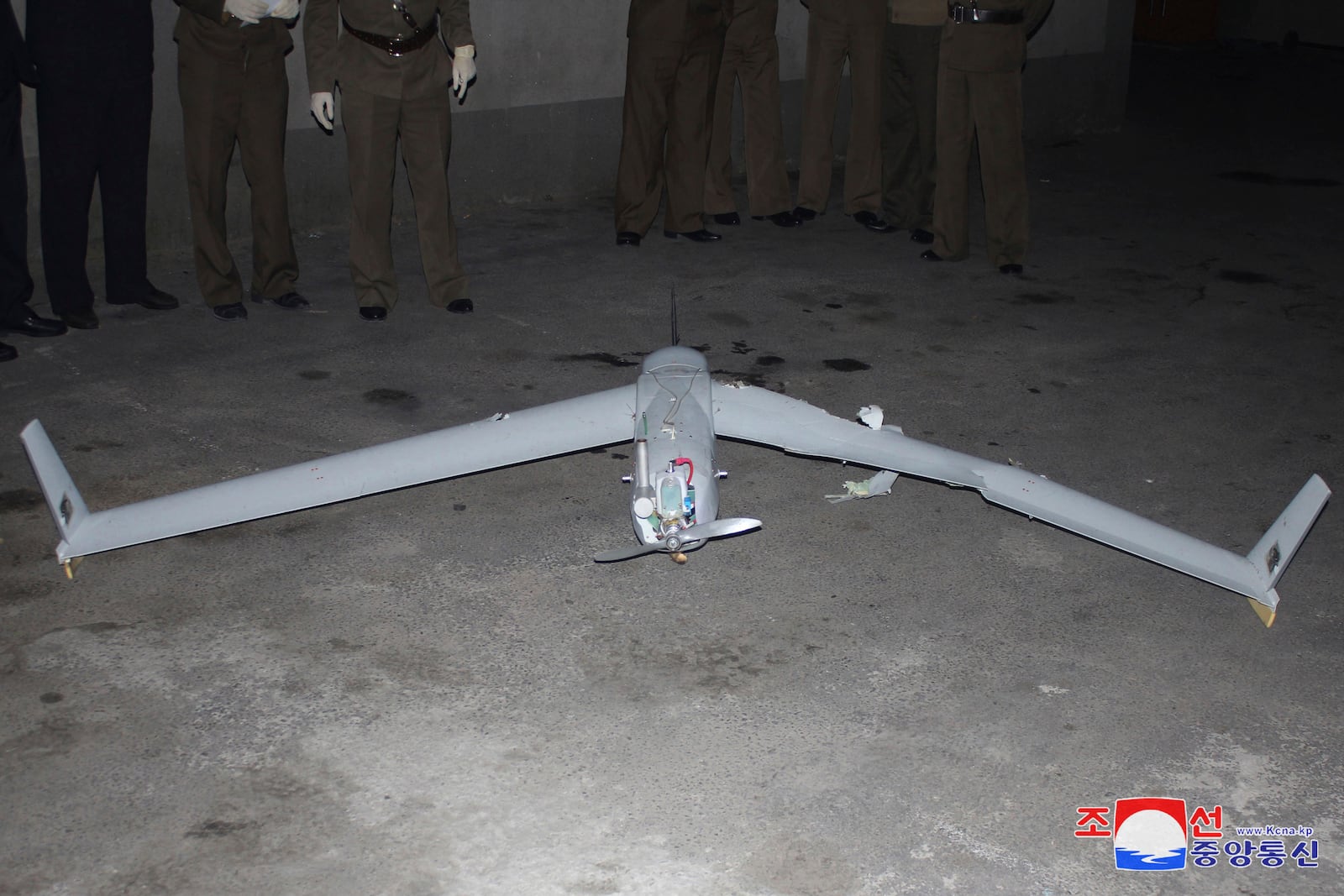 This undated photo provided on Saturday, Oct. 19, 2024 by the North Korean government, shows what it says a South Korean drone at an undisclosed place in North Korea. Independent journalists were not given access to cover the event depicted in this image distributed by the North Korean government. The content of this image is as provided and cannot be independently verified. Korean language watermark on image as provided by source reads: "KCNA" which is the abbreviation for Korean Central News Agency. (Korean Central News Agency/Korea News Service via AP)