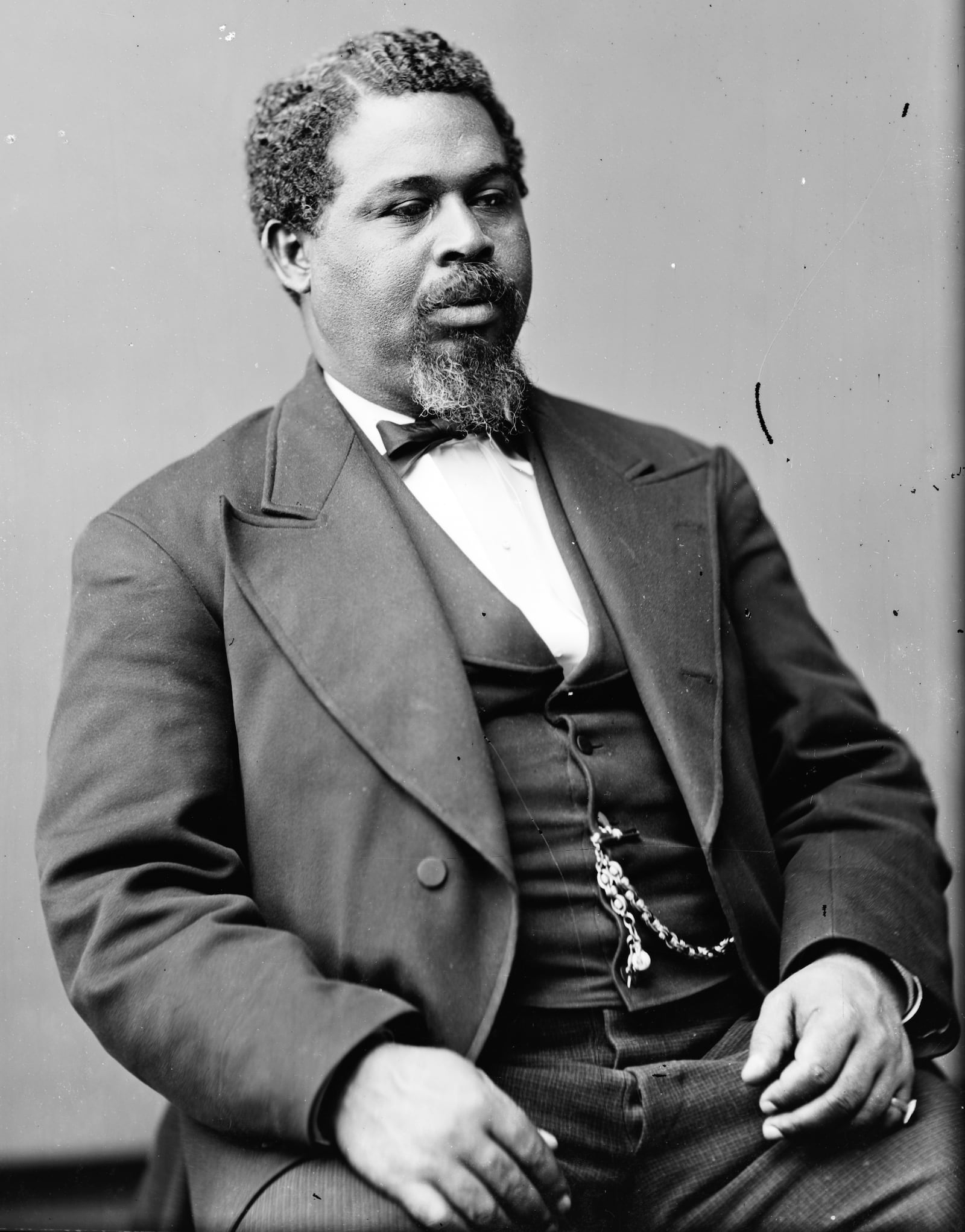 This image from the Library of Congress Brady-Handy photograph collection shows a portrait of Robert Smalls created between 1870 and 1880. (Library of Congress via AP)