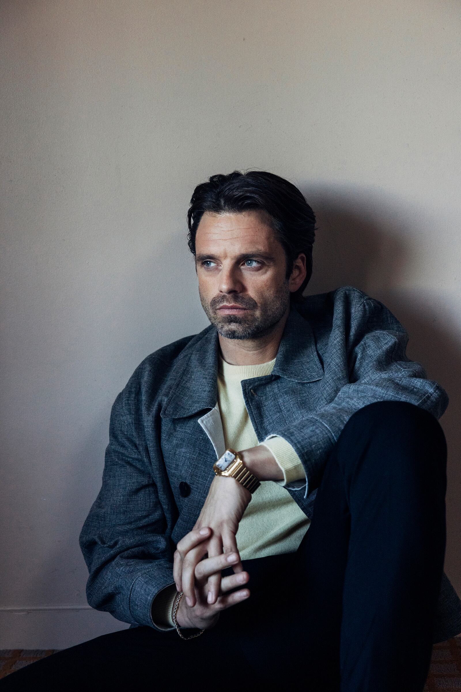 Sebastian Stan poses for a portrait to promote the film "The Apprentice" on Tuesday, Oct. 8, 2024, in New York. (Photo by Victoria Will/Invision/AP)