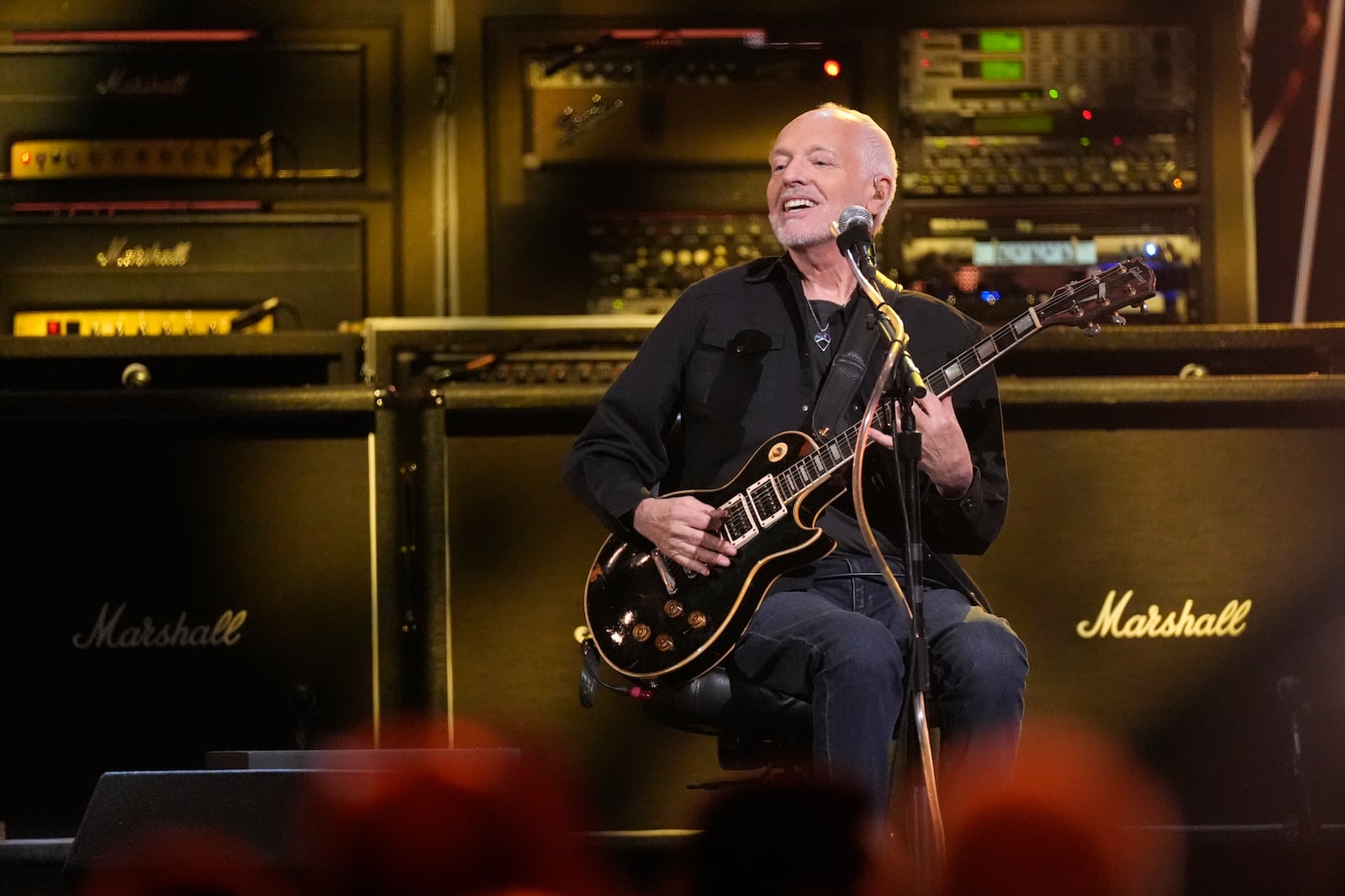 Peter Frampton performs during the 39th Annual Rock & Roll Hall of Fame Induction Ceremony on Saturday, Oct. 19, 2024, at Rocket Mortgage FieldHouse in Cleveland. (AP Photo/Chris Pizzello)