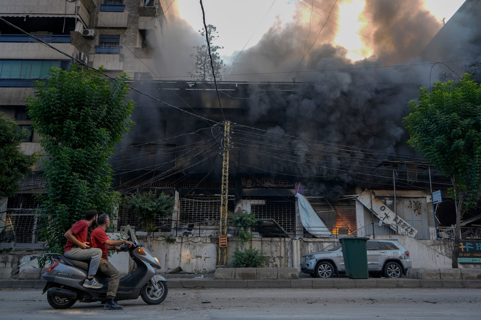 Smoke rises from a destroyed building at the site of an Israeli airstrike in Dahiyeh, Beirut, Lebanon, Sunday, Oct. 6, 2024. (AP Photo/Bilal Hussein)