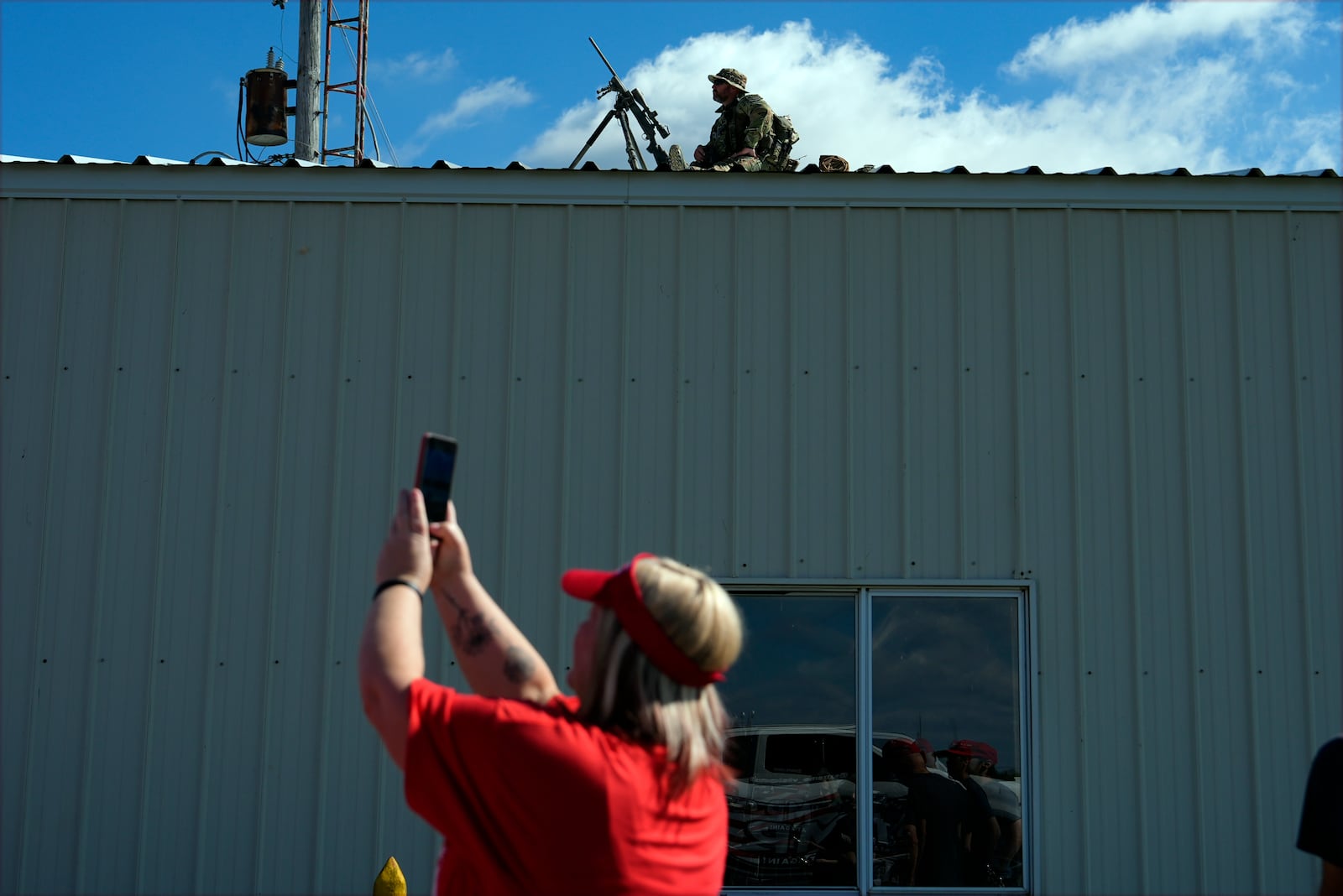 Supporters arrive before Republican presidential nominee former President Donald Trump speaks at a campaign rally at the Butler Farm Show, Saturday, Oct. 5, 2024, in Butler, Pa. (AP Photo/Julia Demaree Nikhinson)