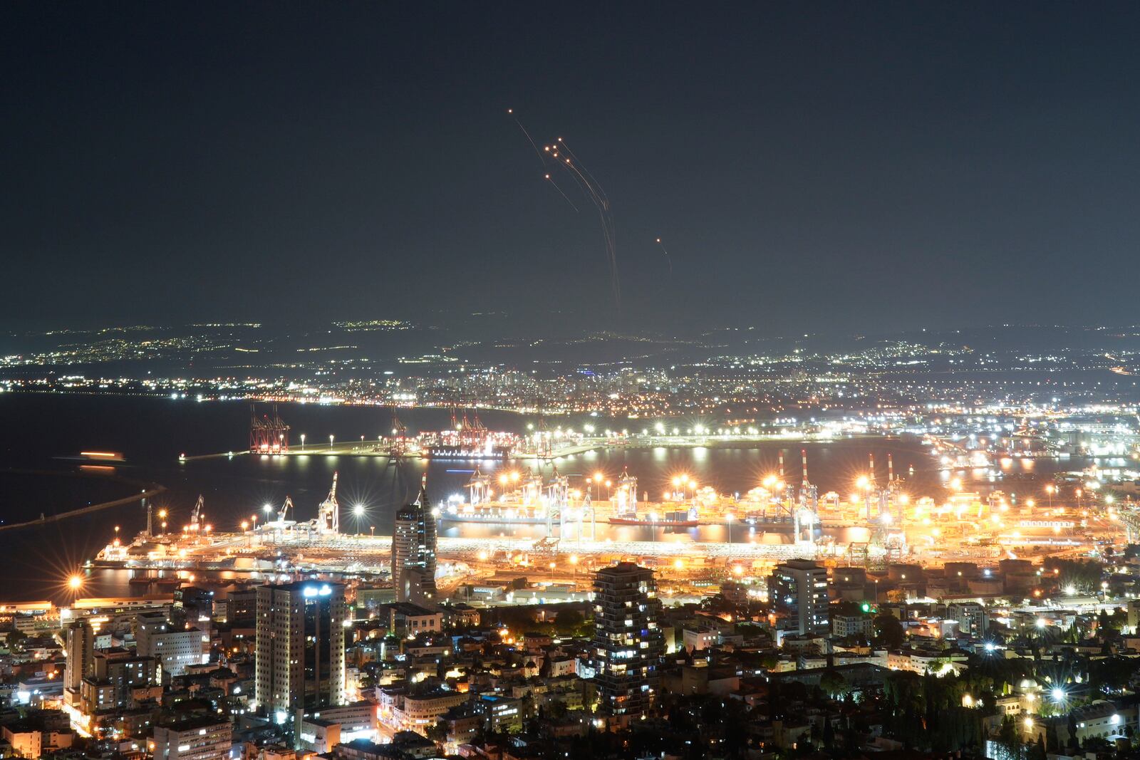 Israeli Iron Dome air defense system fires to intercept rockets that were launched from Lebanon, in northern Israel, Tuesday, Sept. 24, 2024. (AP Photo/Ohad Zwigenberg)