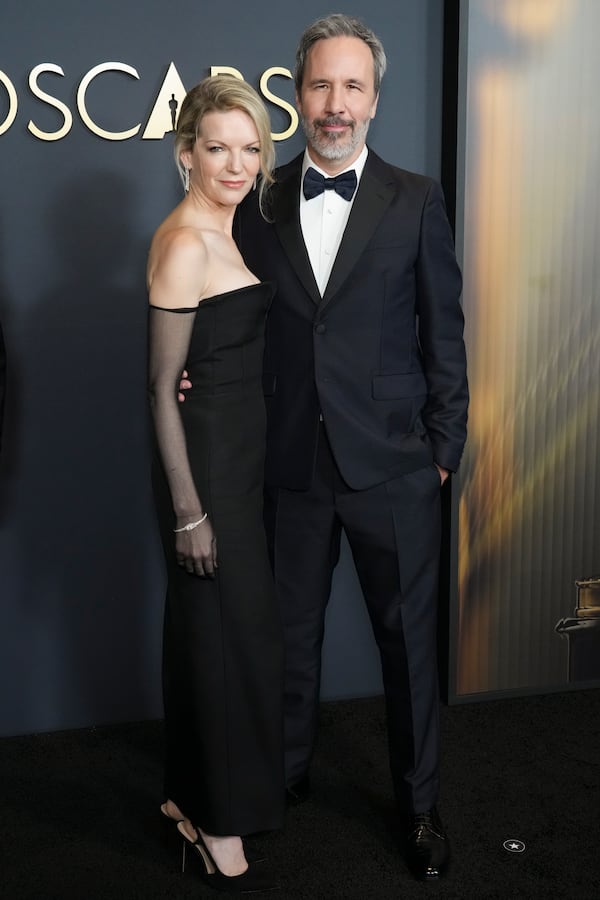 Tanya Lapointe, left, and Denis Villeneuve arrive at the 15th Governors Awards on Sunday, Nov. 17, 2024, at The Ray Dolby Ballroom in Los Angeles. (Photo by Jordan Strauss/Invision/AP)