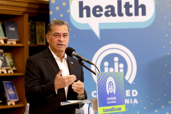 FILE - U.S. Department of Health and Human Services Secretary Xavier Becerra speaks in Sacramento, Calif., Oct. 29, 2024. (AP Photo/Rich Pedroncelli, File)