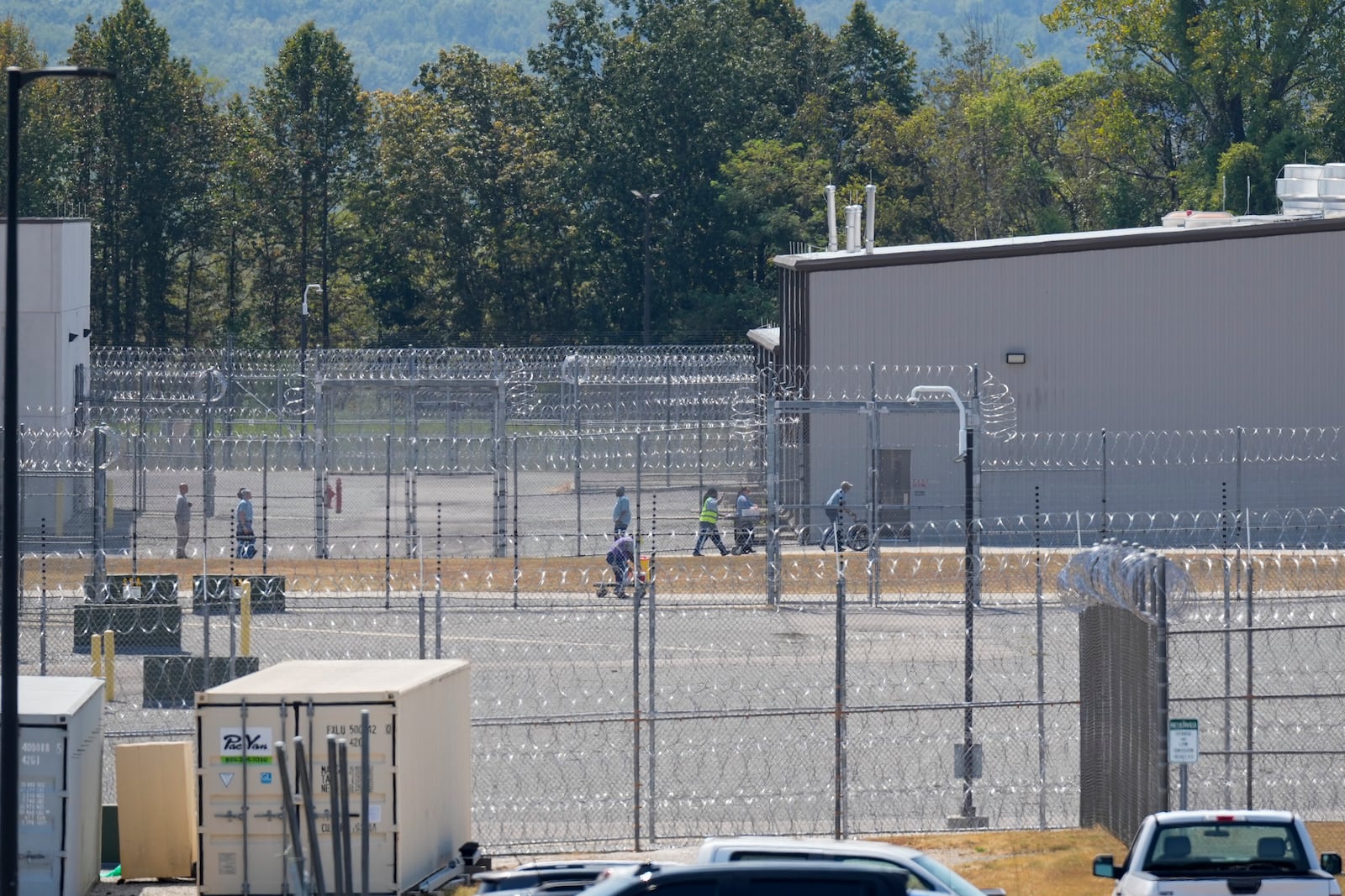 Trousdale Turner Correctional Center operated by CoreCivic is seen Thursday, Aug. 29, 2024, in Hartsville, Tenn. (AP Photo/George Walker IV)