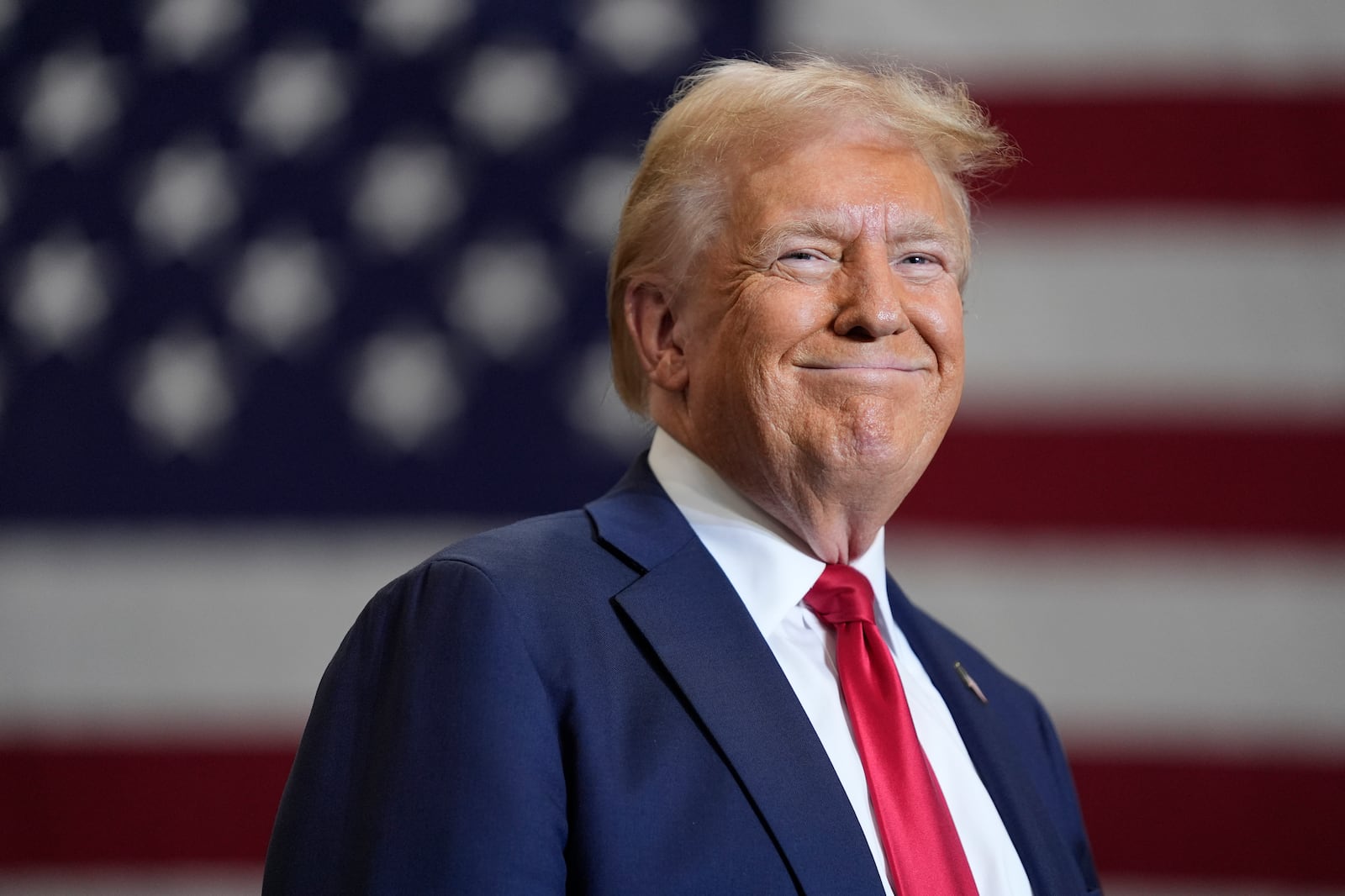 Republican presidential nominee former President Donald Trump speaks during a campaign event, Wednesday, Sept. 25, 2024, in Mint Hill, N.C. (AP Photo/Evan Vucci)