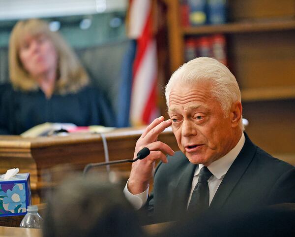 Brain surgeon Dr. Aizik Wolf testifies about the injuries to John O'Keefe during Karen Read's murder trial in Norfolk Superior Court in Dedham, Mass., Wednesday, May 21, 2025. (Greg Derr/The Patriot Ledger via AP, Pool)