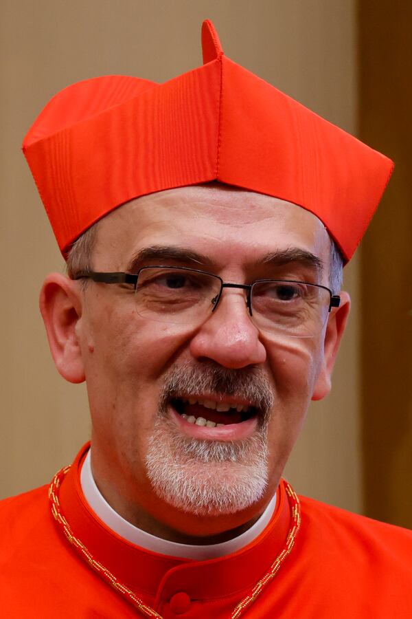 FILE - Cardinal Pierbattista Pizzaballa, Latin patriarch of Jerusalem, poses for a photo in St. Peter's Square at the Vatican, Sept. 30, 2023. (AP Photo/Riccardo De Luca, File)