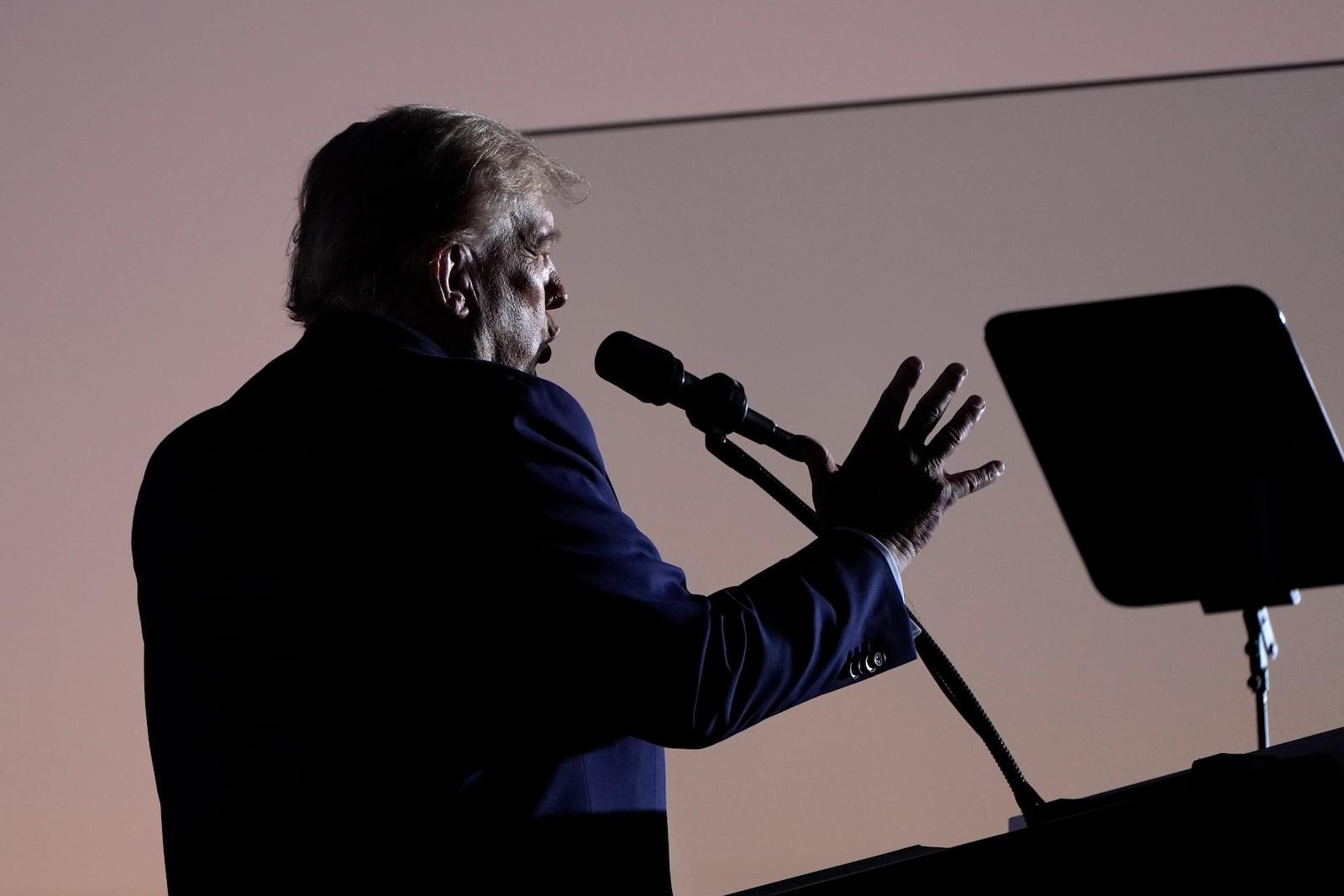 Republican presidential nominee former President Donald Trump speaks at a campaign event at the Butler Farm Show, Saturday, Oct. 5, 2024, in Butler, Pa. (AP Photo/Alex Brandon)