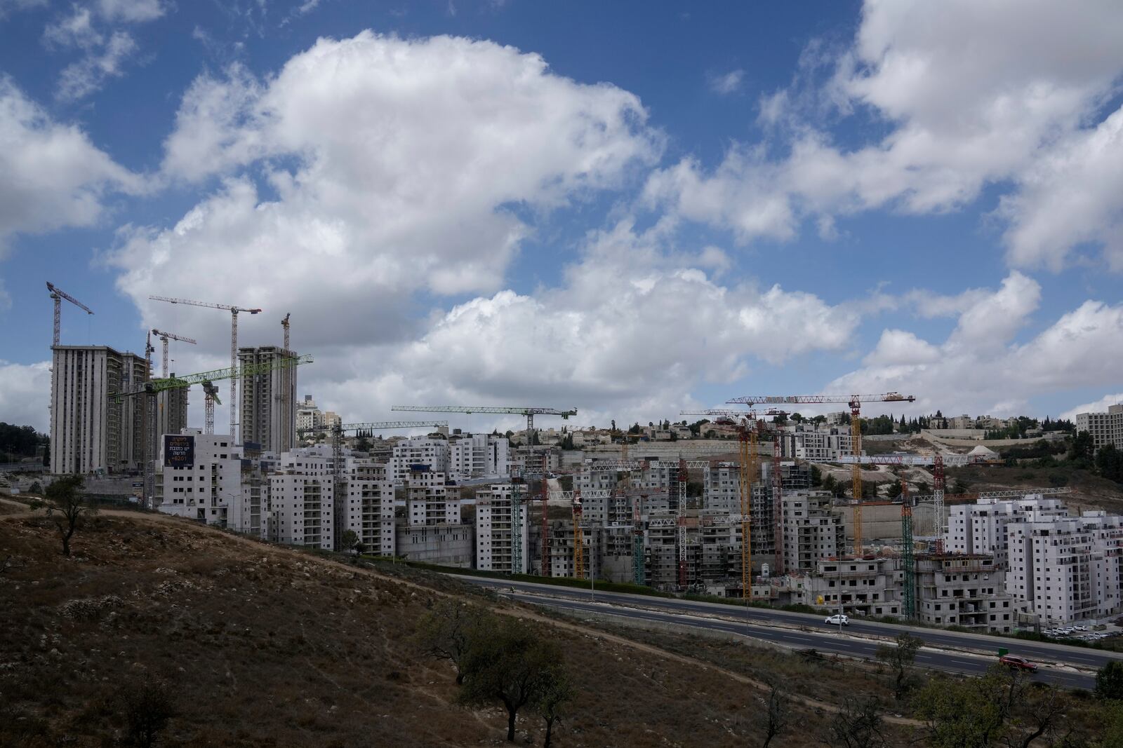 A view of a construction site in Jerusalem on Monday, Sept. 16, 2024. (AP Photo/Mahmoud Illean)