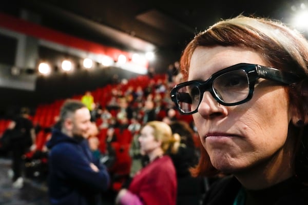 Cinematographer Bianca Cline attends the premiere of the film 'Rust' during the 32nd Camerimage International Film Festival in Torun, Poland, Wednesday, Nov. 20, 2024. (AP Photo/Czarek Sokolowski)