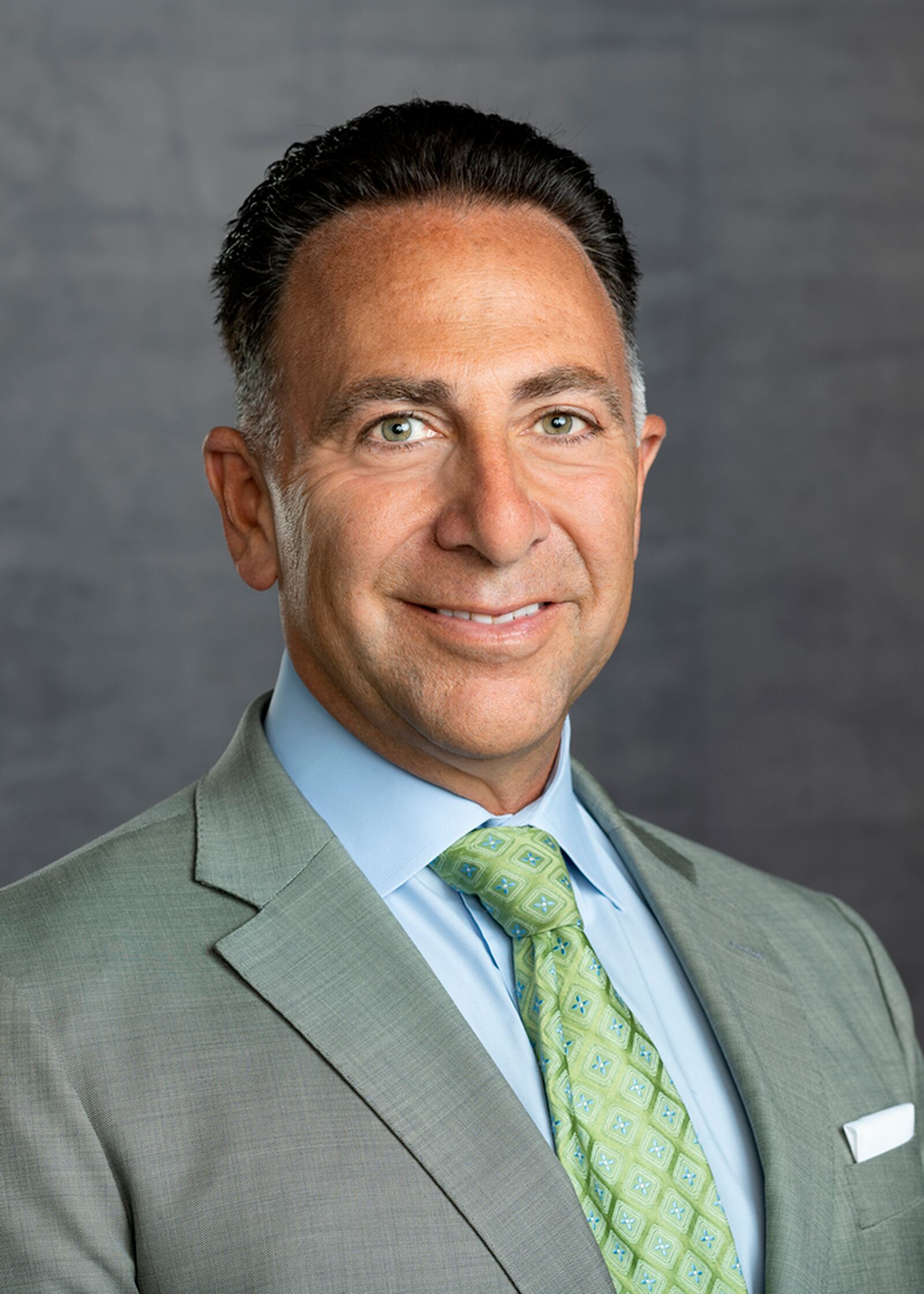 In this image released by Norfolk Southern, Norfolk Southern's new CEO Mark George poses for a portrait in Atlanta, Ga., Aug. 2022. (Norfolk Southern via AP)