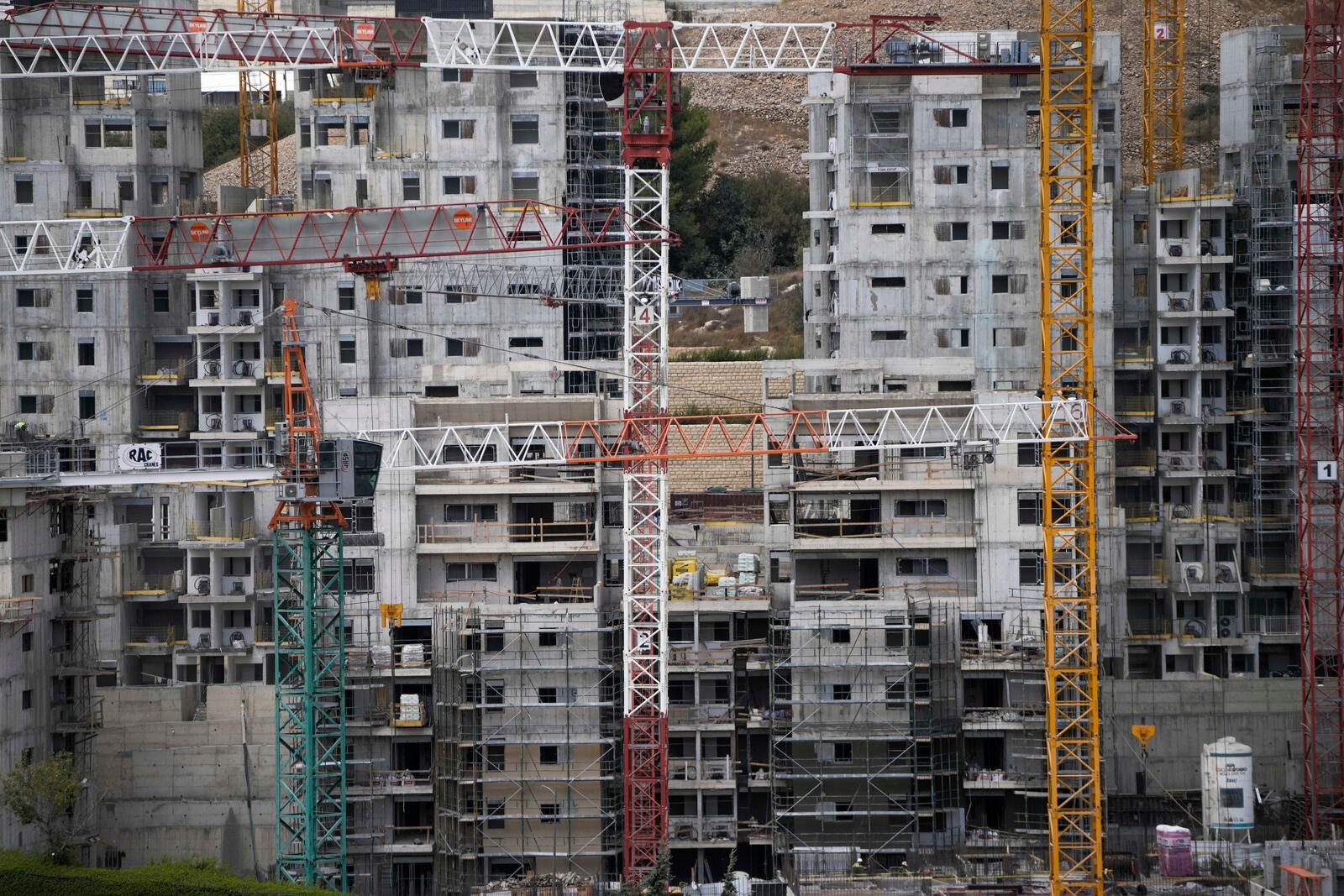 A construction site in Jerusalem Monday, Sept. 16, 2024. (AP Photo/Mahmoud Illean)